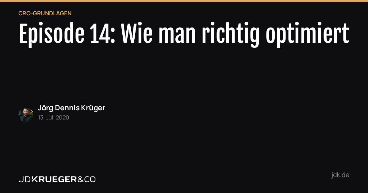 Episode 14: Es geht nicht darum WAS man macht, sondern WIE man es macht