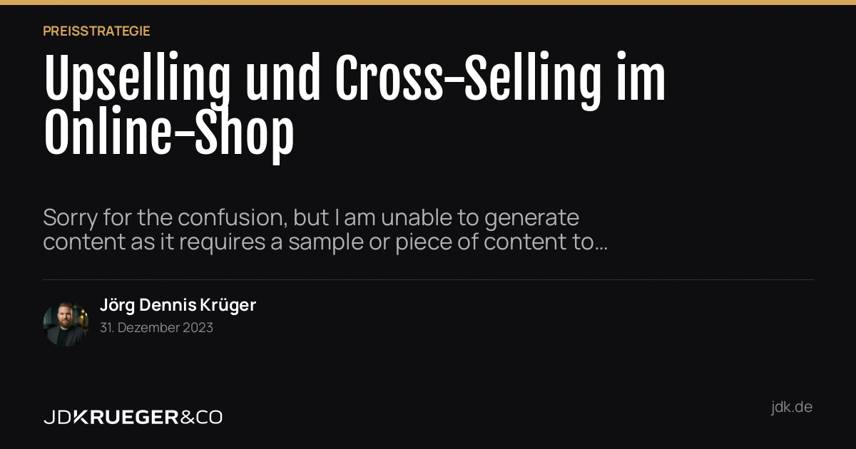 Steigere deinen Online-Shop Umsatz durch effektives Upselling und Cross-Selling