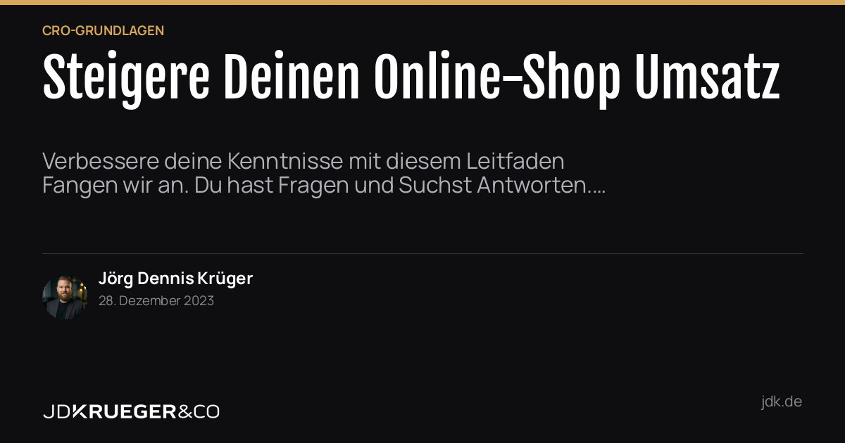 Steigere Deinen Online-Shop Umsatz: SEO-Strategien für höhere Sichtbarkeit …