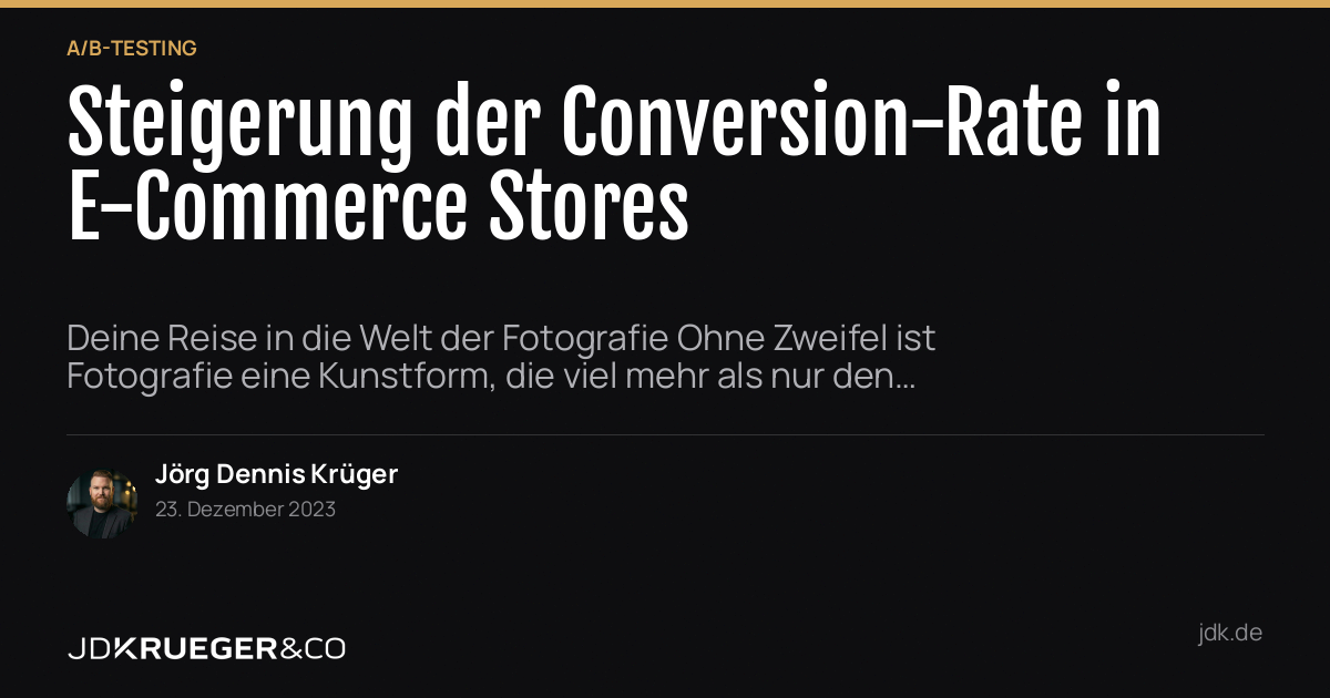 Steigerung der Conversion-Rate in E-Commerce Stores: Die Macht hochwertiger Produktbilder